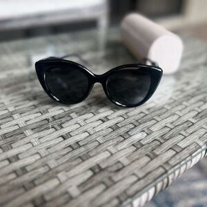 Jimmy Choo Black Cat-Eye Sunglasses